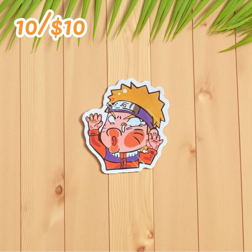 Funny Naruto Chibi Face Meme Sticker | Anime Decal